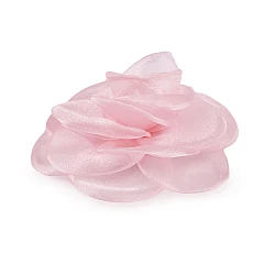 Brooch / hair ornament organza flower ø10.5 cm - Powder (1 Piece)