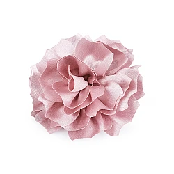 Brooch / hair ornament, satin flower ø11 cm - Vintage pink light (1 Piece)