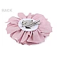 Brooch / hair ornament, satin flower ø11 cm - Salmon (1 Piece)