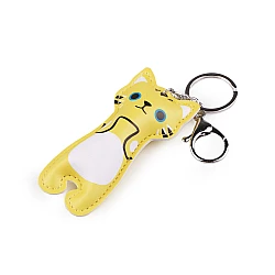 Backpack pendant / keychain - cat - Yellow (1 Piece)