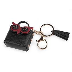 Backpack pendant / keychain - owl bag - Black (1 Piece)