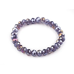 Bracelet made of glass beads with ab effect - Blue dark (1 Piece)