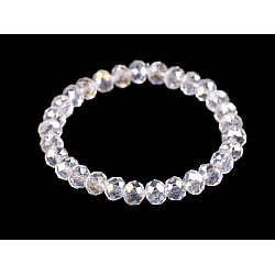 Bracelet made of glass beads with ab effect - Crystal (1 Piece)