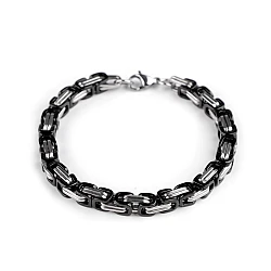 Men's stainless steel bracelet - Silver (1 Piece)