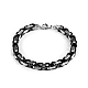 Men's stainless steel bracelet - Darksilver (1 Piece)