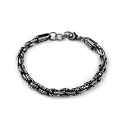 Men's stainless steel bracelet - Darksilver (1 Piece)