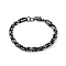 Men's stainless steel bracelet - Darksilver (1 Piece)