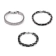Men's stainless steel bracelet - Darksilver (1 Piece)