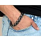 Men's stainless steel bracelet - Darksilver (1 Piece)
