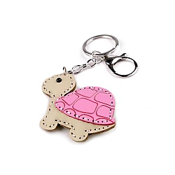Backpack pendant / keychain - turtle, dinosaur - Baby pink (1 Piece)