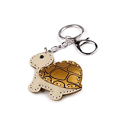 Backpack pendant / keychain - turtle, dinosaur - Gold (1 Piece)