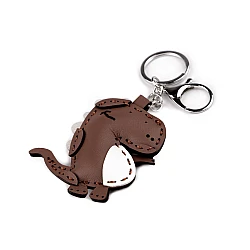 Backpack pendant / keychain - turtle, dinosaur - Brown (1 Piece)