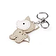Backpack pendant / keychain - wolf, horse - Mustard (1 Piece)