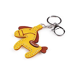 Backpack pendant / keychain - wolf, horse - Mustard (1 Piece)