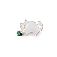 Brooch - cat, dog, doe - White (1 Piece)