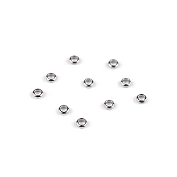 Stainless steel spacer ø4; 6 mm - Platinum (10 Pieces)