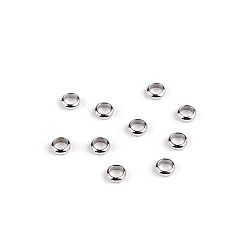 Stainless steel spacer ø4; 6 mm - Platinum (10 Pieces)
