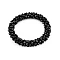 Bracelet / hair tie made of beads - Black (1 Piece)