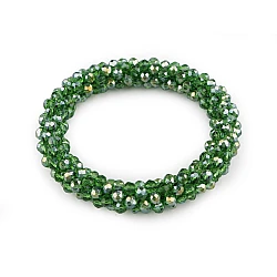 Bracelet / hair tie made of beads - Green (1 Piece)