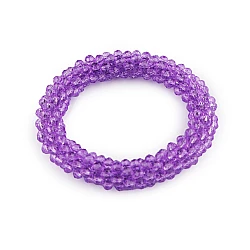 Bracelet / hair tie made of beads - Violet lilac (1 Piece)