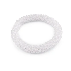 Bracelet / hair tie made of beads - Off white (1 Piece)
