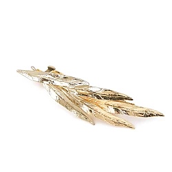 French hair clip, leaves - Gold (1 Piece)