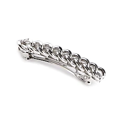 French hair clip, chain - Platinum (1 Piece)