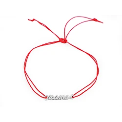 Bracelet with stainless steel pendant, máma - Red (1 Piece)