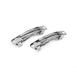 French clip unfinished 6x40 mm - Platinum (4 Pieces)