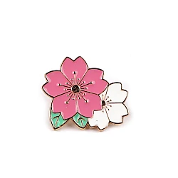 Brooch / badge flower, four-leaf clover - Pink (1 Piece)