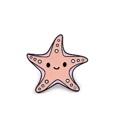 Brooch / badge, sea world - Powder (1 Piece)