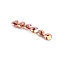 French hair clip - Crystal rose patina (1 Piece)