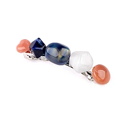 French hair clip with stones - Blue dark (1 Piece)