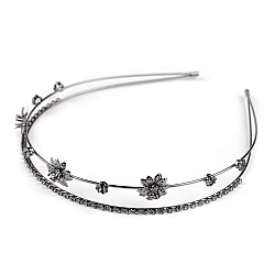 Double rhinestone tiara - Anthracite (1 Piece)