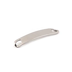 Component for making stainless steel bracelets 8x44 mm - Platinum (1 Piece)