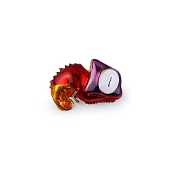 Brooch - frog, chameleon - Red (1 Piece)