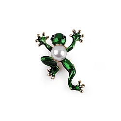 Brooch - frog, chameleon - Green (1 Piece)