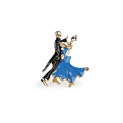 Brooch model, dancing couple - Blue (1 Piece)