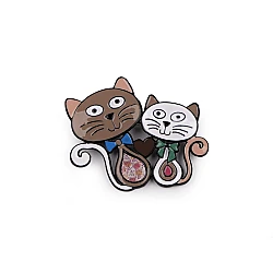 Brooch - cat - Beige (1 Piece)