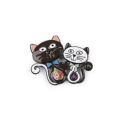 Brooch - cat - Darkbrown (1 Piece)