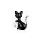 Brooch - cat - Black (1 Piece)