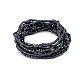 Elastic bracelets made of seed beads and cut beads, set of 10 pieces - Silver (1 Set)