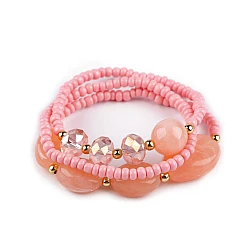 Elastic bracelet set of 3 pieces - Light pink (1 Set)