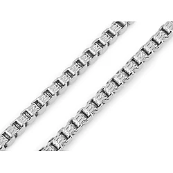 Men's chain / stainless steel chain - Silver (1 Piece)