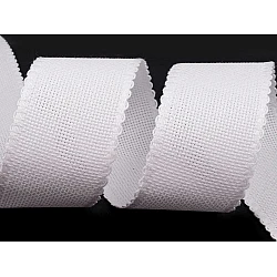 Canvas / needlepoint embroidery belt  width 50 mm scalloped edge - White natural (1 Meter)