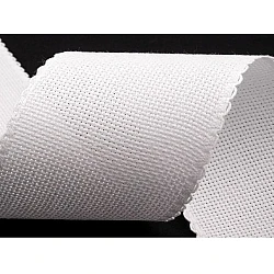 Canvas / needlepoint embroidery belt  width 100mm scalloped edge - White (1 Meter)