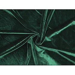 Elastic velvet fabric - Dark green (1 Meter)