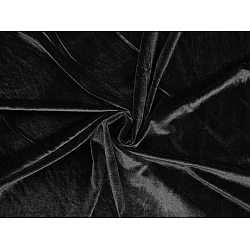 Elastic velvet fabric - Black (1 Meter)