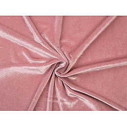 Elastic velvet fabric - Vintage pink (1 Meter)