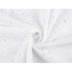 Cotton madeira / broderie anglaise embroidered - White (1 Meter)